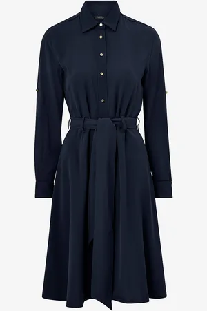 Ralph Lauren Paitamekko Triple Georgette LS Shirtdress