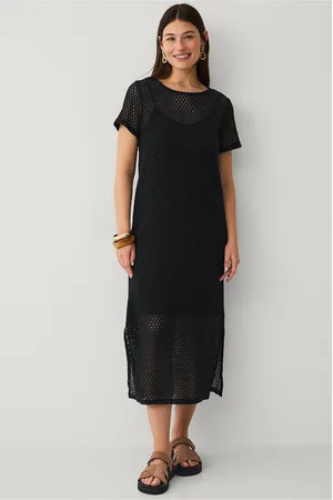 VILA Maximekko viMine O-neck S/S Midi Dress