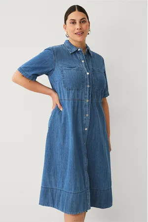 Zizzi Farkkumekko jKianta S/S Midi Dress