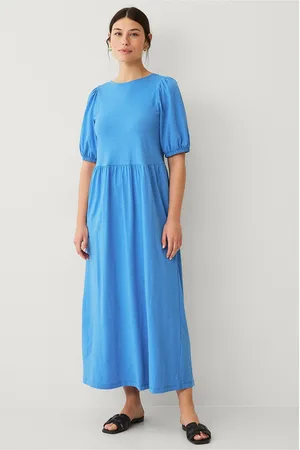 VILA Maximekko viSummera O-neck 2/4 Midi Dress
