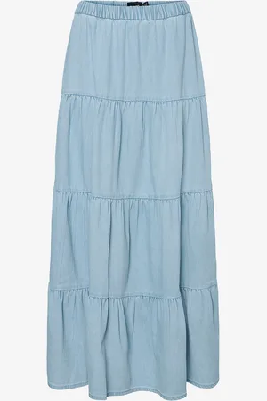 Pieces® Maxihame pcTula LW Maxi Denim Skirt