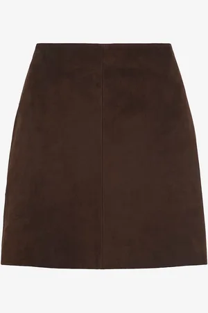 VILA Mokkanahkahame viIda HW Short Suede Skirt