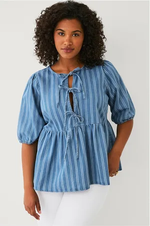 Zizzi Farkkupusero jEbba S/S Denim Blouse