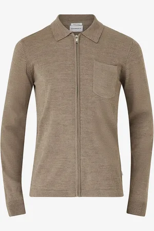 Lindbergh Neuletakki Merino Polo Collar Cardigan