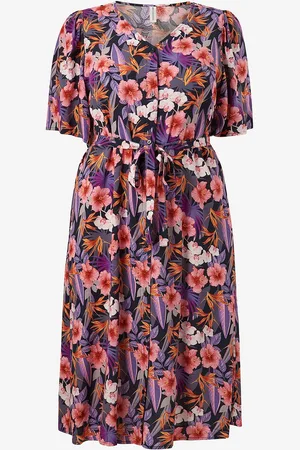 ONLY Mekko carNova Ella Life SS Knee Dress Aop