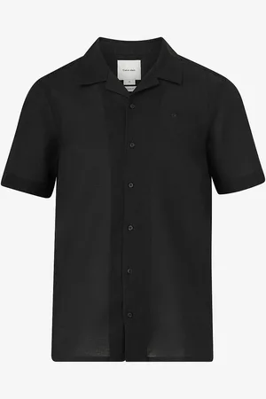 Calvin Klein Pellavapaita Linen Cotton Cuban S/S Shirt
