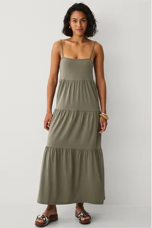 VILA Maximekko yer Strap Midi Dress