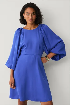 SELECTED Mekko slfAurina 3/4 Short Open Back Dress