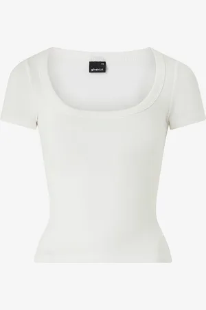 Gina Tricot Toppi Rib Short Sleeve Top
