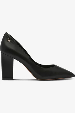 Tommy Hilfiger Avokas Block Heel Pointed Pump Leather