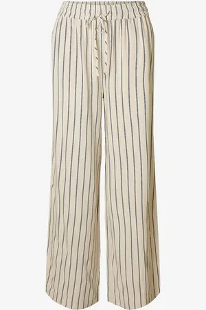 SELECTED Housut slfViva-gulia HW Striped Sun Pant N