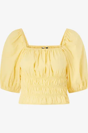 BUBBLEROOM Pusero Square Neck Smock Top