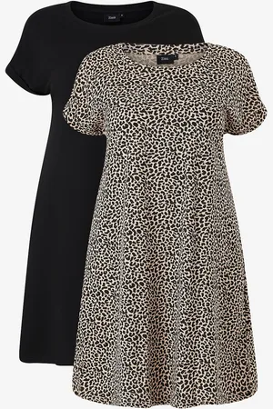 Zizzi T-paitamekko mBrynn S/S Dress Aop 2 kpl