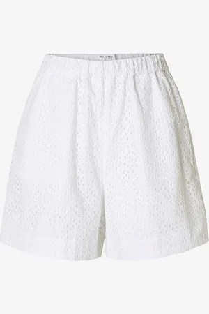 SELECTED Shortsit slfLaerke HW Wide Broderi Ang Short