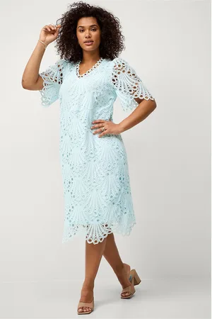 Zizzi Pitsimekko mFiona 1/2 Blk Dress