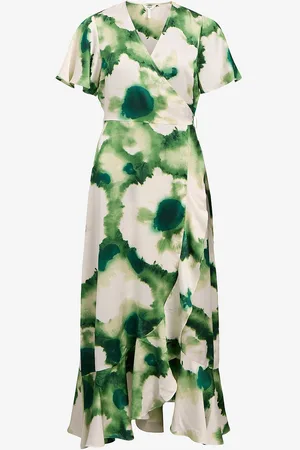Object Maximekko Objsally Papaya S/s Wrap Long Dress