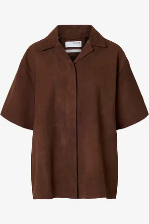 SELECTED Mokkanahkainen paita slfSophie Suede 2/4 Shirt