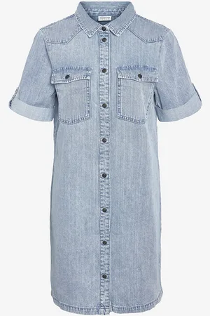 Noisy May Mekko mnNew Signe S/S Denim Dress Vi003lb
