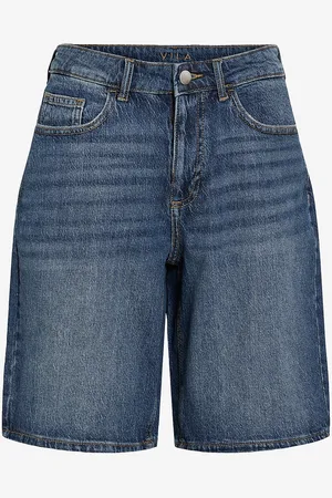 VILA Farkkushortsit viJaf RW Bermuda Shorts Mbd/bfs