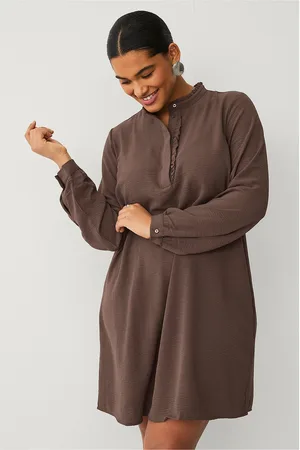 Zizzi Mekko vFikka L/s Abk Frill Dress