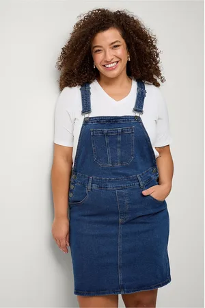 Zizzi Farkkumekko jSilja Dungaree Abk Dress