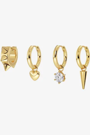 Edblad Korvakorut Peak Hoops One Heart Gold Set