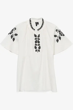 VERO MODA Pusero vmQuinn SS Top Wvn GA