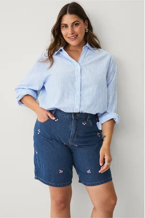 Zizzi Farkkushortsit jEva Embroidery Shorts