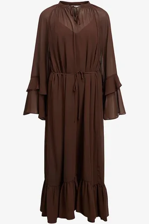 Object Mekko objGina L/s RE V-neck Midi Dress