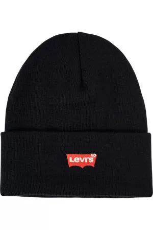 Levi's Pipo Red Batwing Embroidered Slouchy Beanie