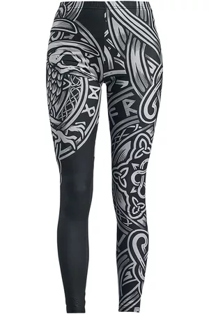 EMP Leggingsit - Mustat leggingsit kelttityylisellä painatuksella - S- 5XL - varten Naiset