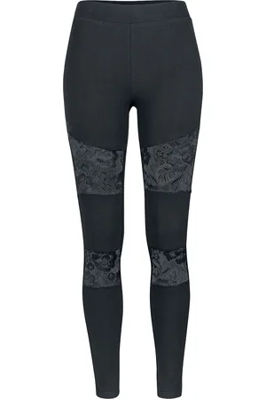 Urban classics Leggingsit - Ladies Lace Inset Leggings leggingsit - XS- 5XL - varten Naiset