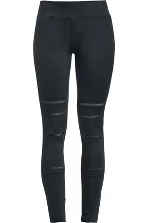 Rotterdamned Leggingsit - Leggings With Insert Lace - S- XXL - varten Naiset