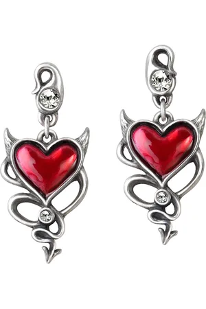 Alchemy Nappikorvakorusetti - Devil Heart Studs - varten Naiset