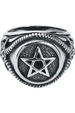 etNox hard and heavy Gootti Sormus - Pentagram - varten