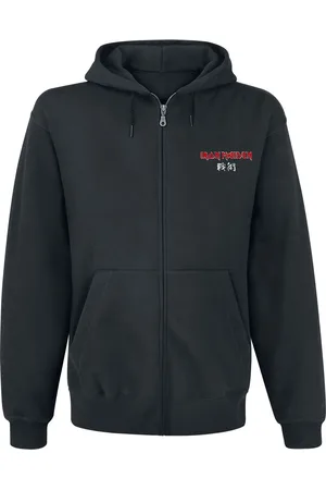 Iron Maiden Vetoketjuhuppari - Samurai Eddie Red Graphic - M- L - varten Miehet