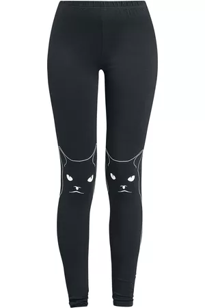 Jawbreaker Rockabilly Leggingsit - Salem Grumpy Kitty - S- 4XL - varten Naiset