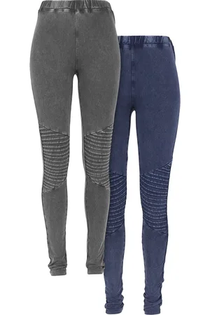 Urban classics Leggingsit - Pre-Pack Ladies Denim Jersey Leggings leggingsit (2 kpl setti) - XS- 4XL - varten Naiset