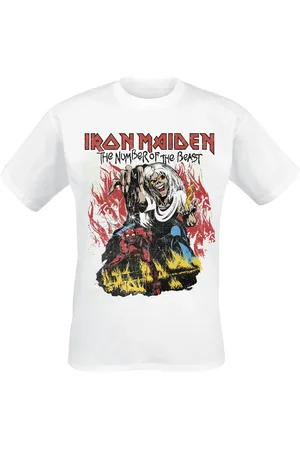 Iron Maiden T-paita - Stylised Dancing Flames - S- XXL - varten Miehet