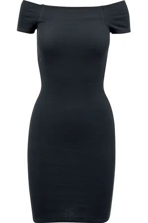 Urban classics Lyhyt mekko - Off Shoulder Rib Dress - XS- XL - varten Naiset
