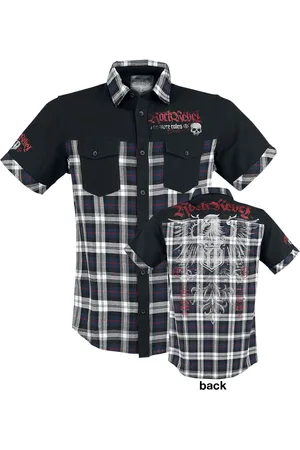 Rock Rebel Rockabilly Lyhythihainen kauluspaita - Hard Decisions - S- 5XL - varten Miehet