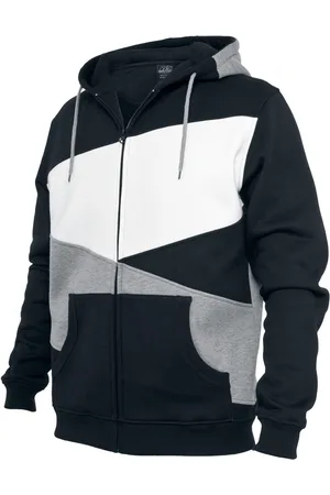 Urban classics Vetoketjuhuppari - Zig Zag Zip Hoodie vetoketjuhuppari - M - varten Miehet