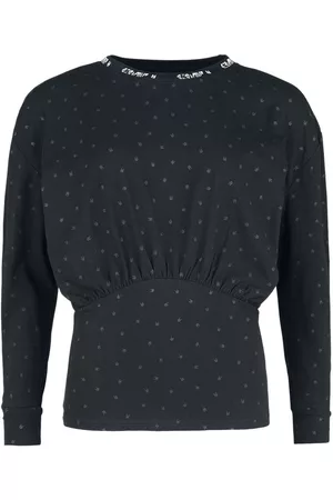 EMP Pitkähihainen paita - Pitkähihainen paita all-over-tyylisellä Rock Hand -painatuksella - XS- XL - varten Naiset