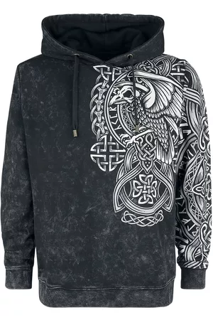 EMP Huppari - Tummanharmaa huppari kelttiläisella painatuksella - S- XL - varten Miehet
