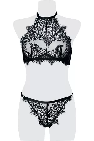 Grey Velvet Gootti Alusasut - 2-osainen pitsinen cami-aluspaitasetti - S- XL - varten Naiset