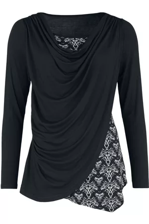 Gothicana Gootti Pitkähihainen paita - Gothicana X Anne Stokes - Longsleeve im Doublelayer look - XS- XL - varten Naiset