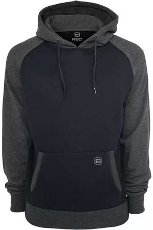RED by EMP Huppari - Kontrastivärinen raglan huppari - S- M - varten Miehet