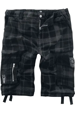 EMP Shortsit - Mustat ruutukuvioiset shortsit - S- XXL - varten Miehet