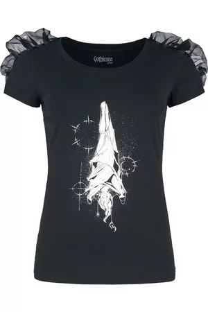 Gothicana Gootti T-paita - T-paita kurotulla yksityiskohdalla ja mystisellä painatuksella - S- L - varten Naiset