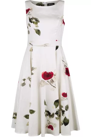 H&R London Rockabilly Keskipitkä mekko - Maeva Swing Dress - XS- XXL - varten Naiset